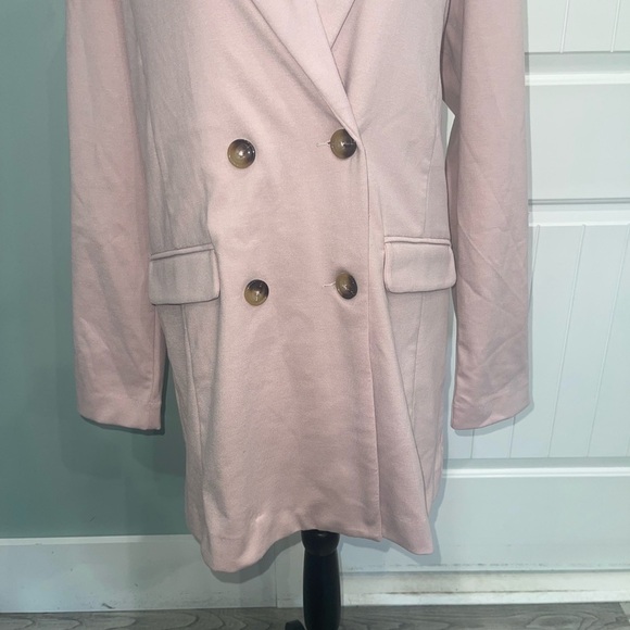 Walter Baker Double breasted blush pink oversized blazer jacket size large - Picture 8 of 8